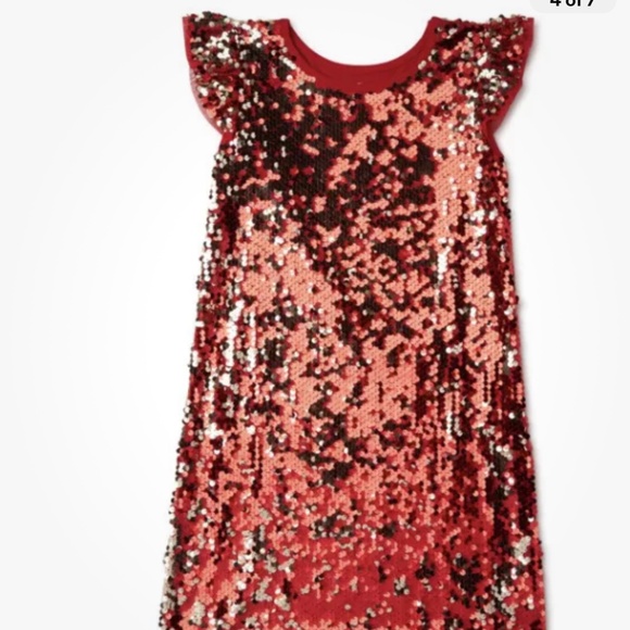 Wonder Nation Girls Red Sequin Dress Size Large (10-12) NEW - Picture 4 of 7